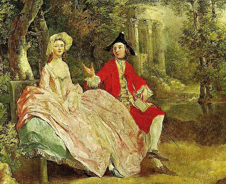 Thomas Gainsborough conversation in a park, c. oil painting picture